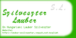 szilveszter lauber business card